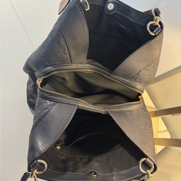 Coach Lexy Signature Embossed Leather Bag - Picture 11 of 12